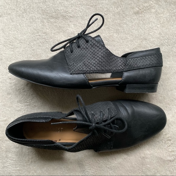 Nine West Faux Leather Open Lace-Up Dress Shoes - Picture 1 of 6